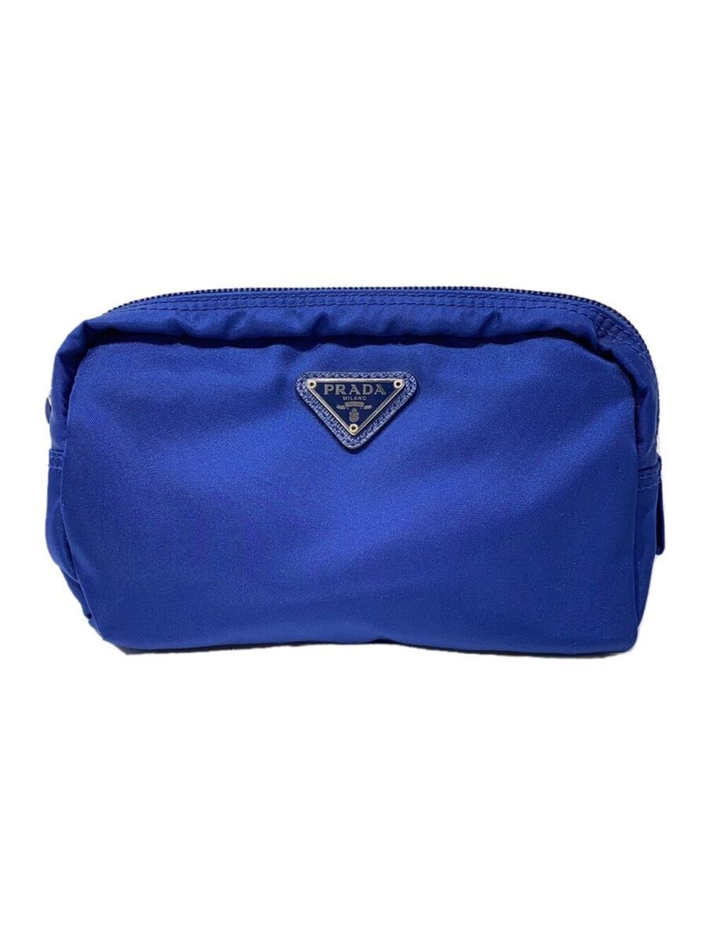 Prada Tessuto Pouch Clutch Navy Blue